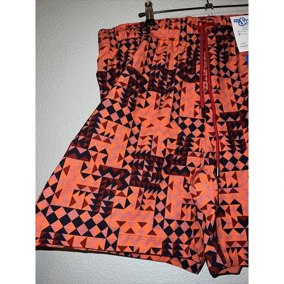 New Mr Swim Size XXL Orange Geometric Pattern Short - Picture 4 of 8
